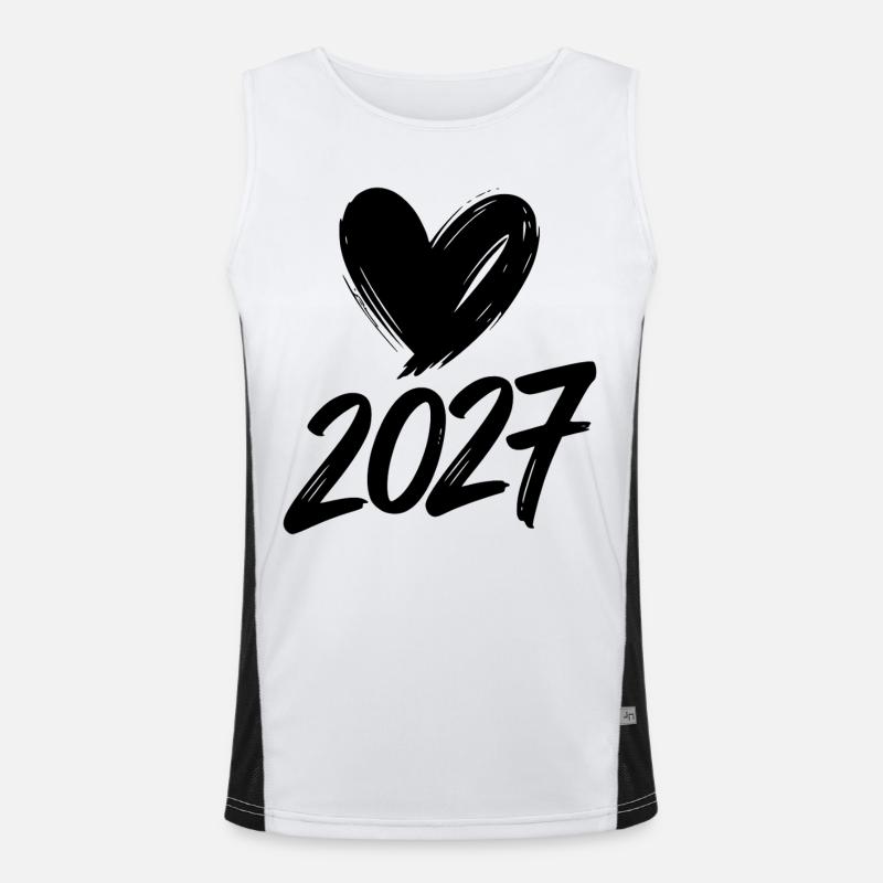 2027 Heart Men's Functional Contrast Tank Top 