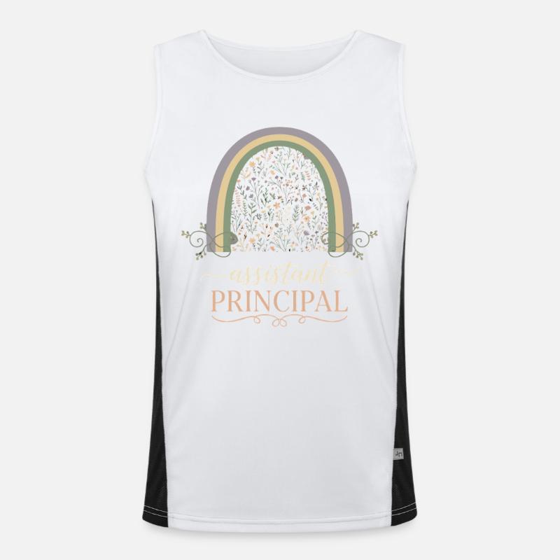 Vice Principal Assistant Rainbow Men's Functional Contrast Tank Top 