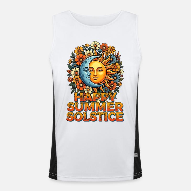 Litha Pagan Solstice d’été Midsommar Débardeur respirant contrasté Homme 