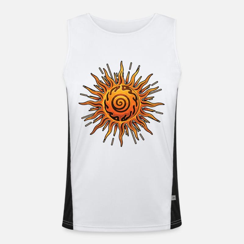 Litha Pagan Summer Solstice Midsummer Midsommar Men's Functional Contrast Tank Top 