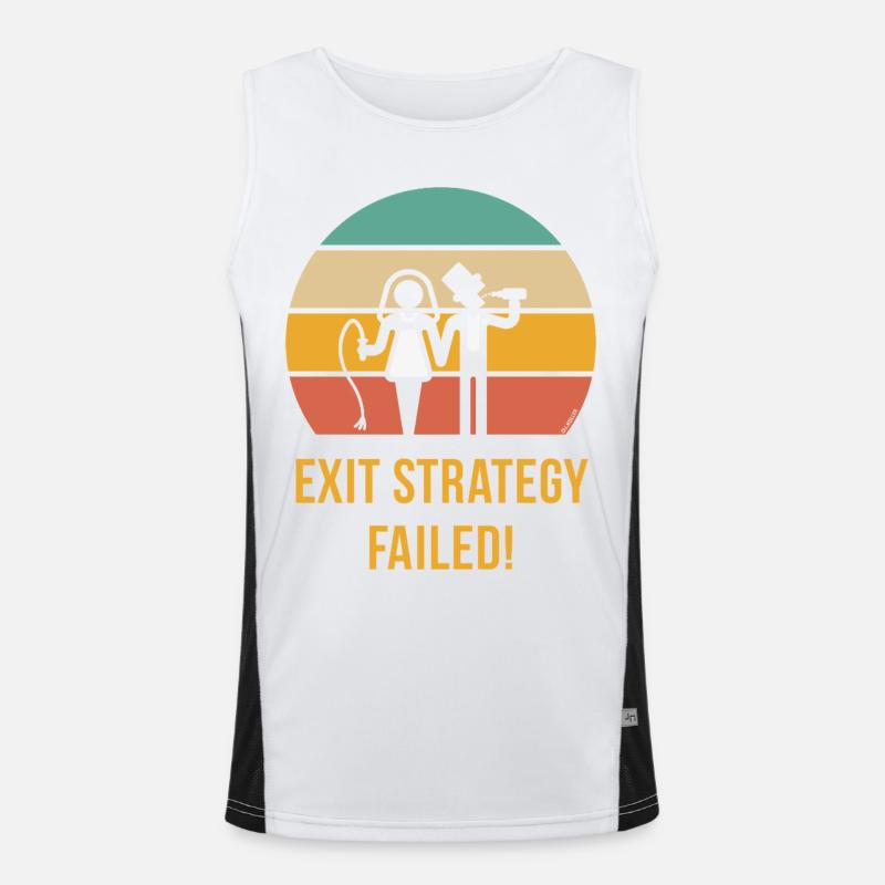 Exit Strategy Failed! (JGA Bräutigam Game Over 5C) Funktionelles Kontrast-Tank Top für Männer 