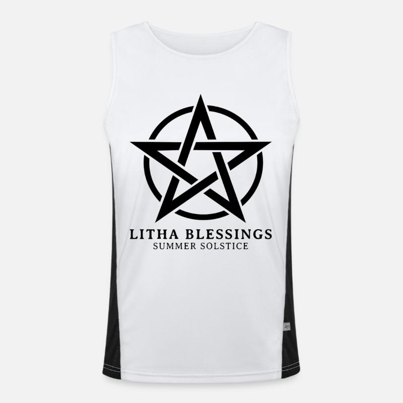 Litha Pagan Solstice d’été Midsommar Débardeur respirant contrasté Homme 