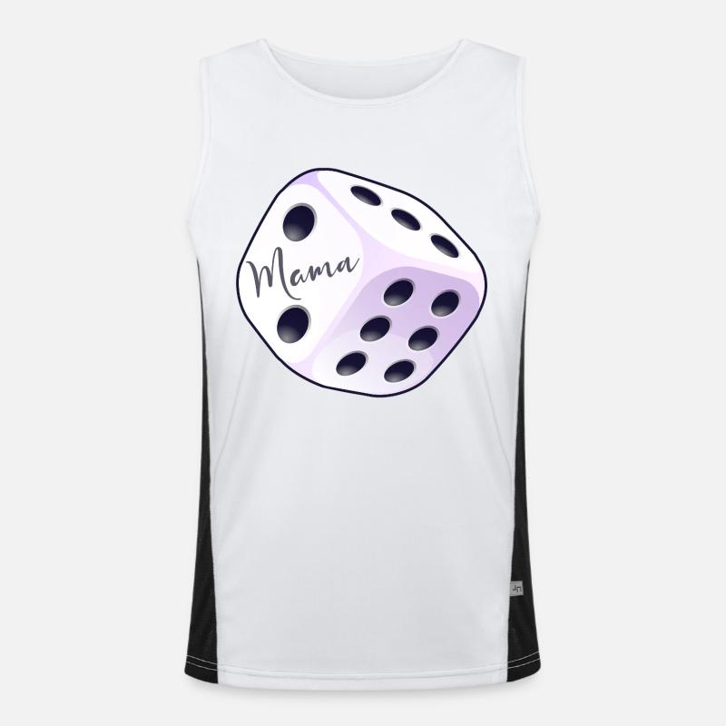 Dice Board Gamer Mom Men's Functional Contrast Tank Top 