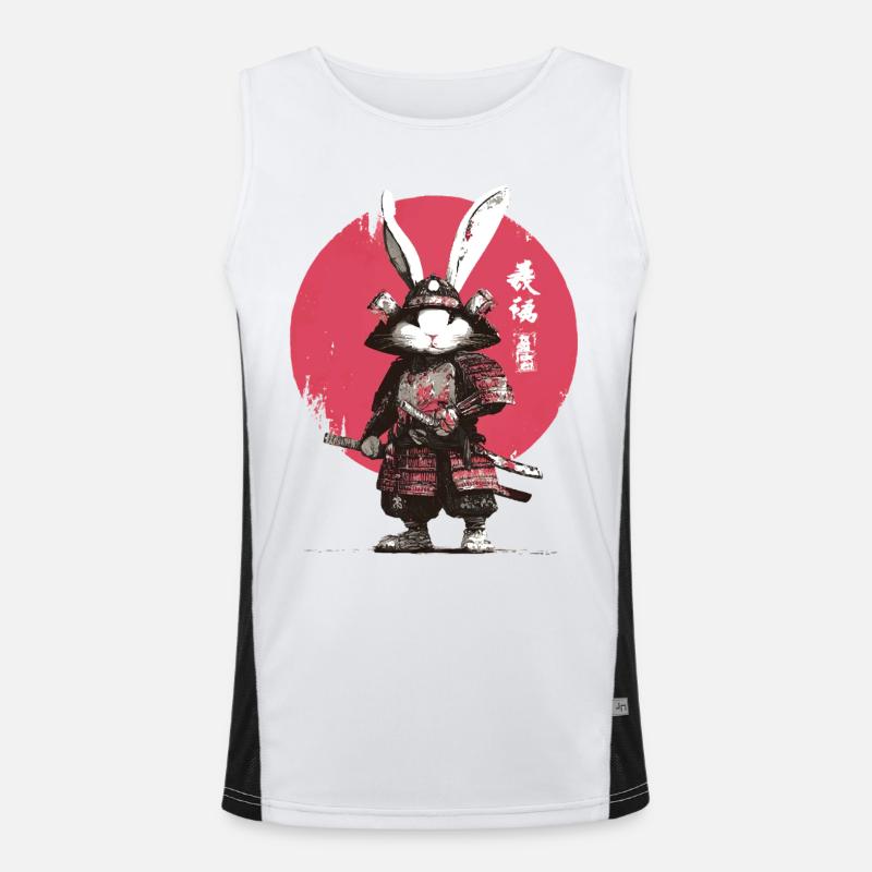 Bunny Samurai in Armor Men's Functional Contrast Tank Top 