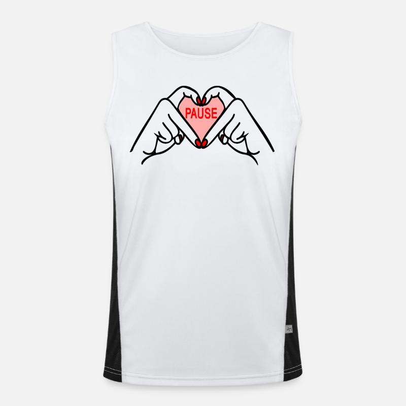 Pause machen Funktionelles Kontrast-Tank Top für Männer 
