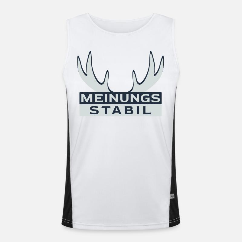meinungsstabil Dickkopf Sturschädel Sturkopf Funktionelles Kontrast-Tank Top für Männer 