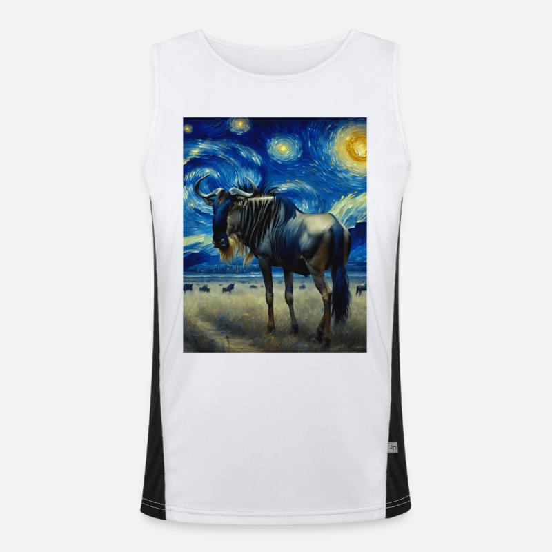 Gnu Starry Night Funktionelles Kontrast-Tank Top für Männer 