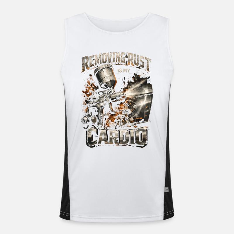 Vehicle Painter Car Painter Painter - Men's Functional Contrast Tank Top  - white/black