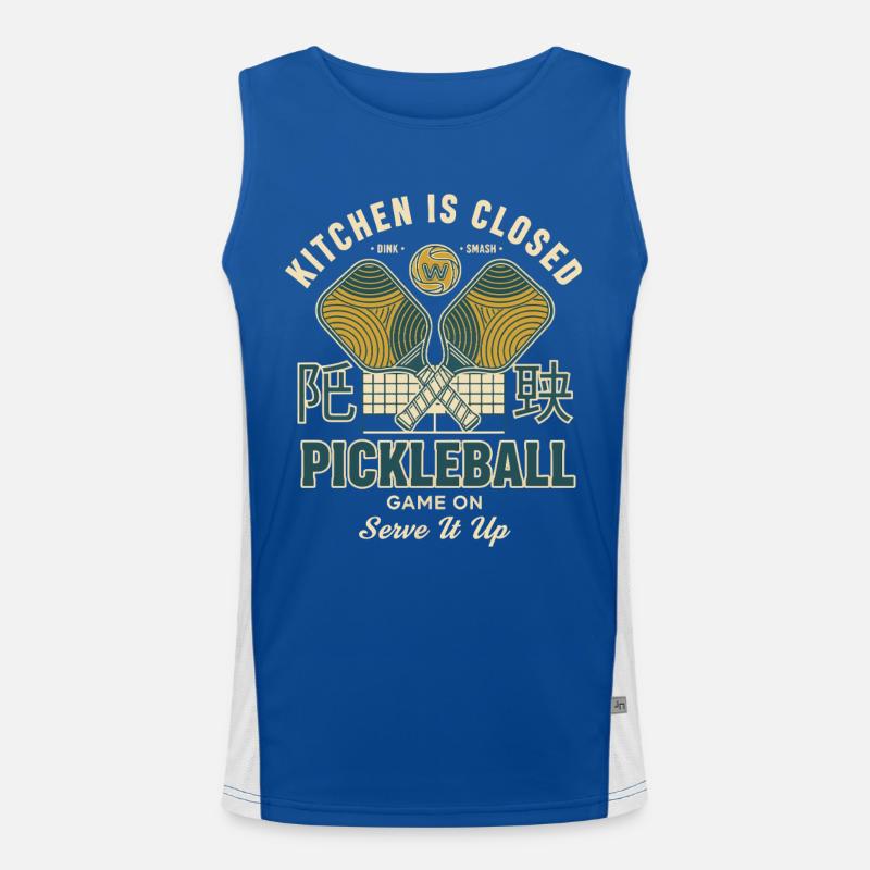 Pickleball Kitchen Is Closed Game On Serve It Up Men's Functional Contrast Tank Top 