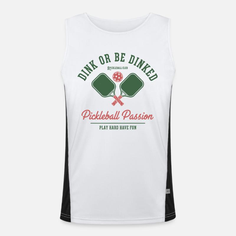 Pickleball-Spieler Dink Or Be Dinked Pickle Ball Funktionelles Kontrast-Tank Top für Männer 