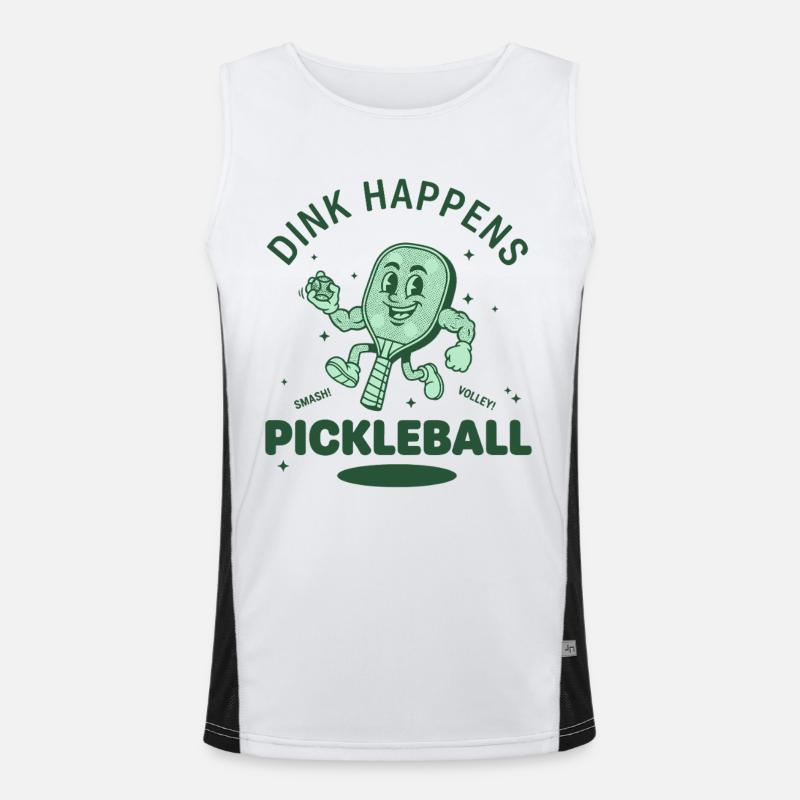 Pickleball funny player pickle ball lovers play Men's Functional Contrast Tank Top 