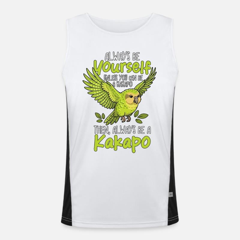 Neuseeland – sei immer du selbst, Kakapo Funktionelles Kontrast-Tank Top für Männer 