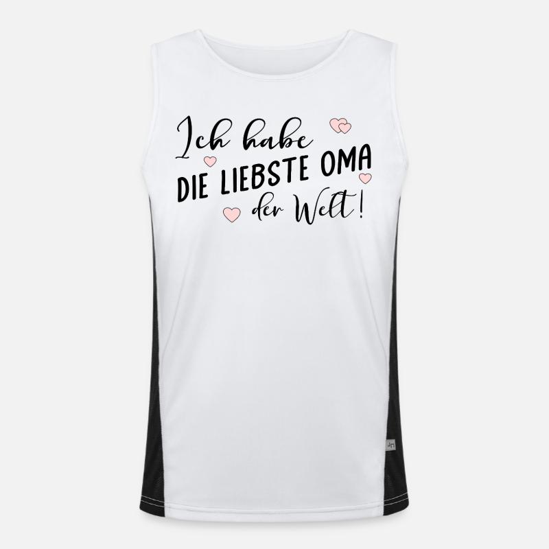 Komplimente Liebste Oma Funktionelles Kontrast-Tank Top für Männer 