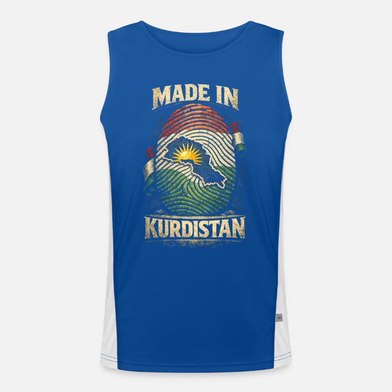 Made In Kurdistan Kurde Kurden Funktionelles Kontrast-Tank Top für Männer 