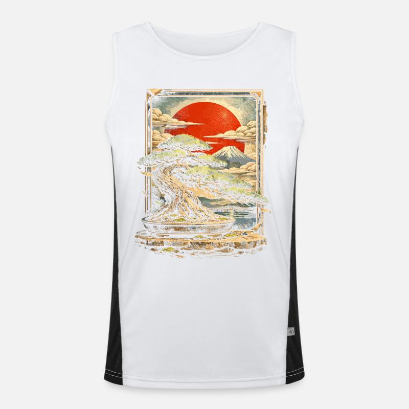 Bonsai tree Men's Functional Contrast Tank Top 