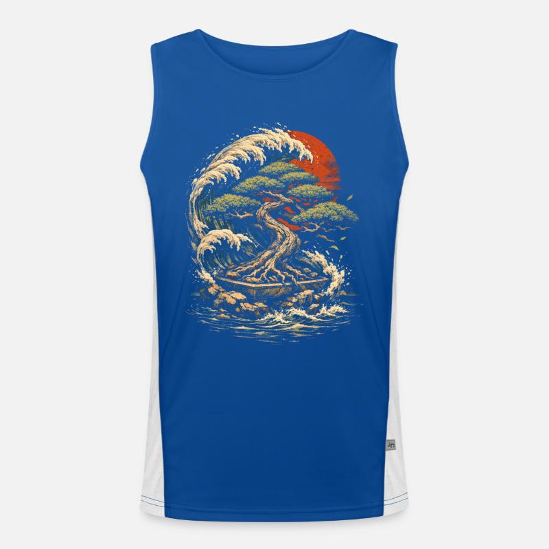 Bonsai tree Men's Functional Contrast Tank Top 