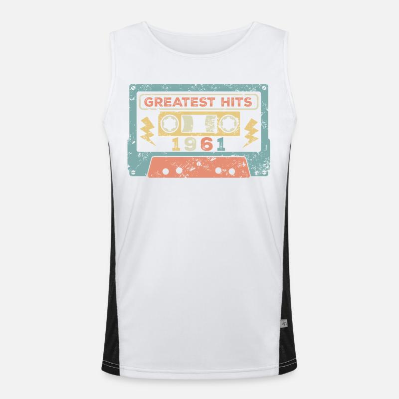 Vintage 1961 Funktionelles Kontrast-Tank Top für Männer 