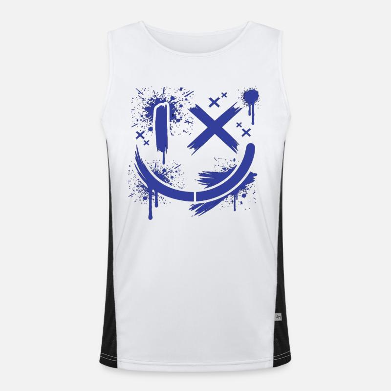 Graffiti Street Art Men's Functional Contrast Tank Top 