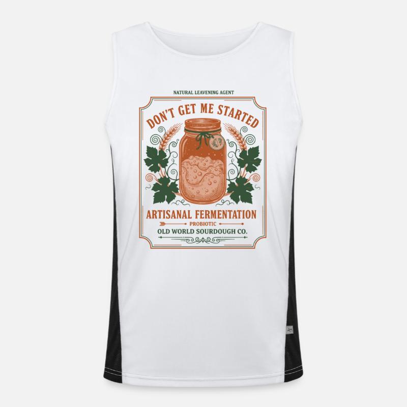 Sauerteigbrot Backbäcker Sauerteigstarter Funktionelles Kontrast-Tank Top für Männer 