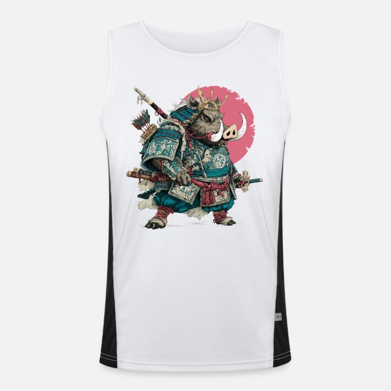 Samouraï sanglier en armure turcelle Débardeur respirant contrasté Homme 