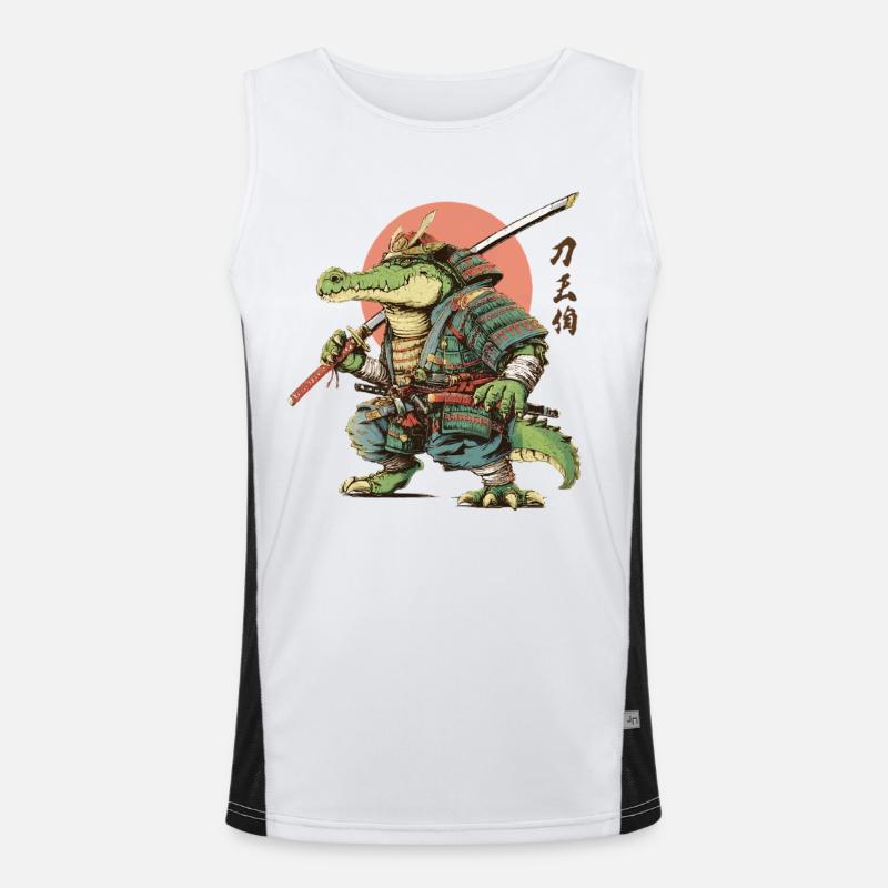 Gator Samurai Warrior Men's Functional Contrast Tank Top 