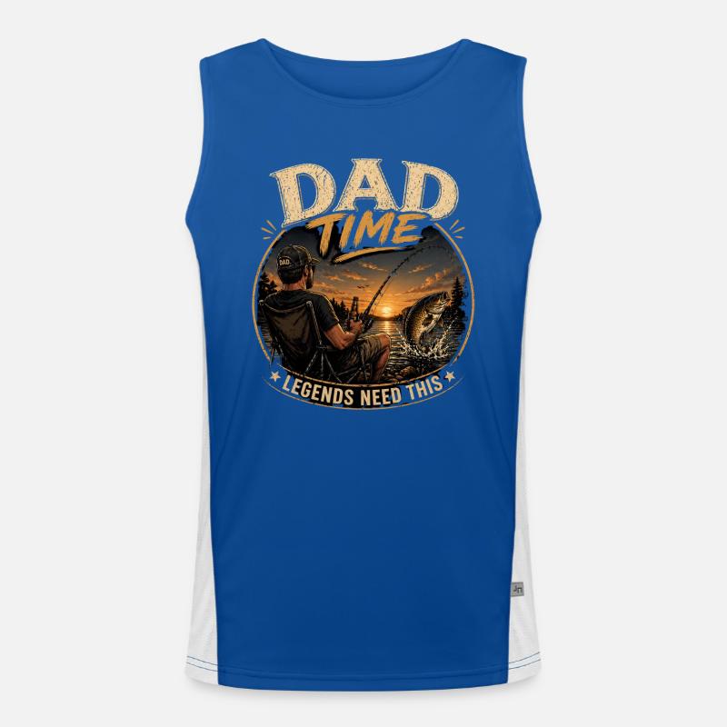 Dad Time Angelshirt – Sunset Catch Design Funktionelles Kontrast-Tank Top für Männer 