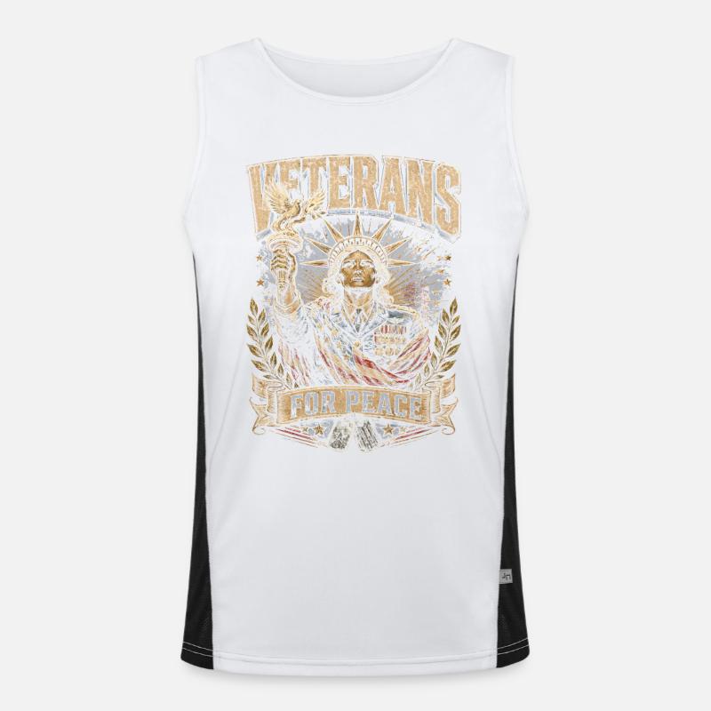Veterans Day for Democrats Men's Functional Contrast Tank Top 