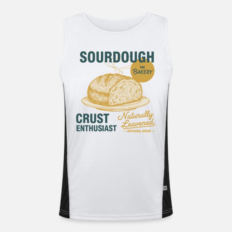 Sourdough Crust Enthusiast Bread Baking Baker Men's Functional Contrast Tank Top 
