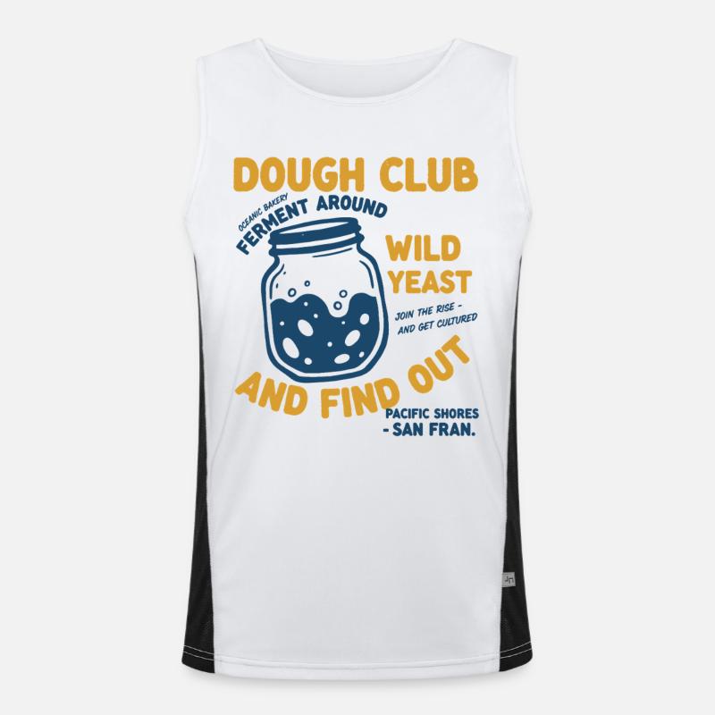 Sourdough Bread Baking Dough Club Wild Yeast Men's Functional Contrast Tank Top 
