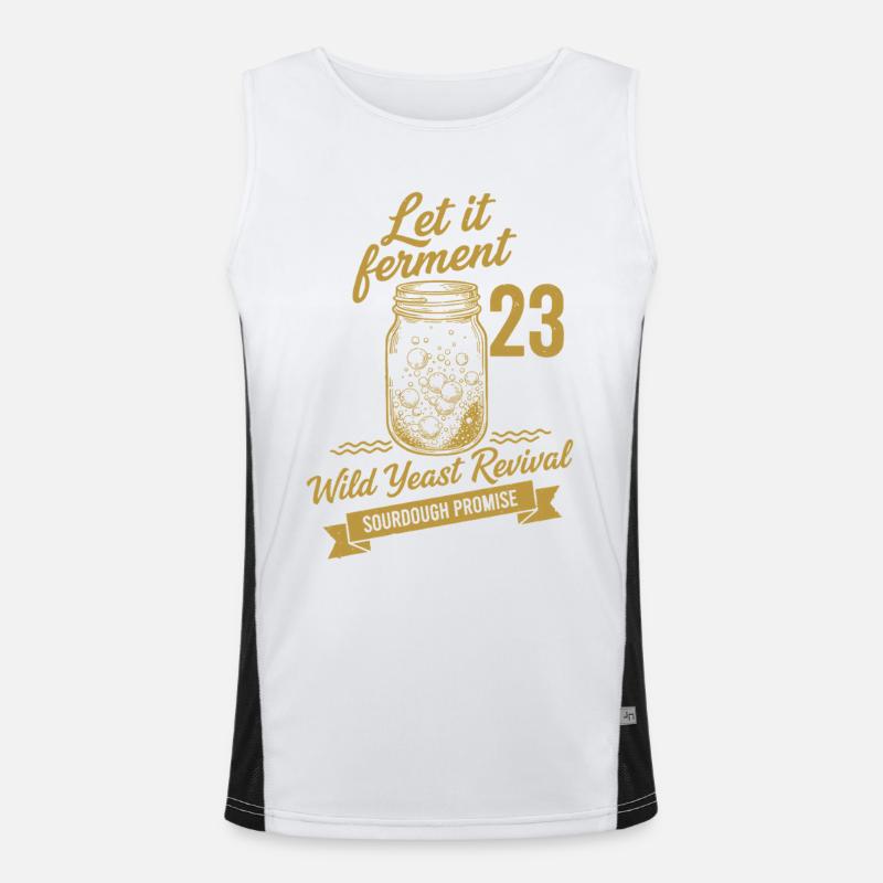 Sourdough Bread Baking Let It Ferment Men's Functional Contrast Tank Top 