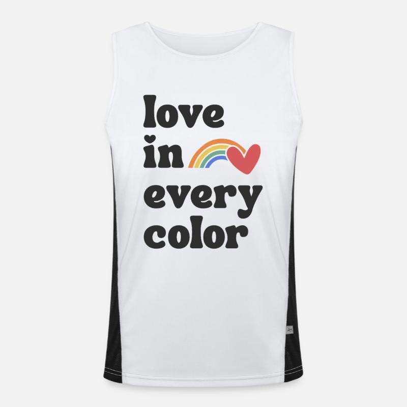 Love in every Color Pride Men's Functional Contrast Tank Top 
