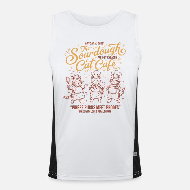 Sourdough Bread Baking Baker Sourdough Starter - Men's Functional Contrast Tank Top - white/black