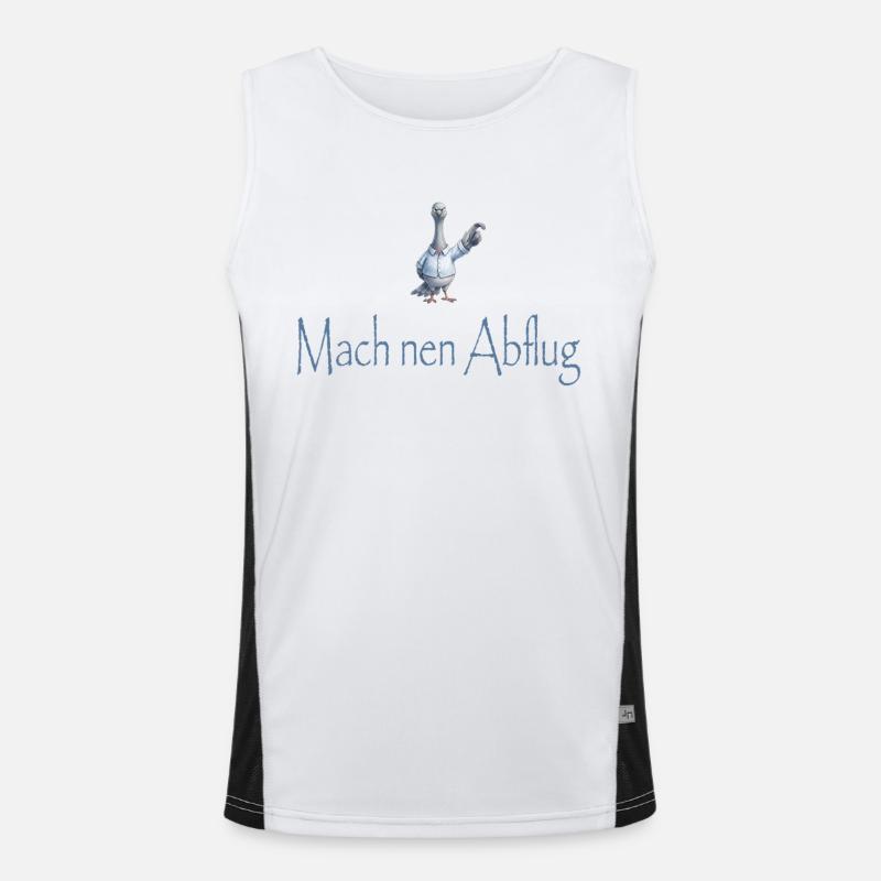 Mach nen Abflug Funktionelles Kontrast-Tank Top für Männer 