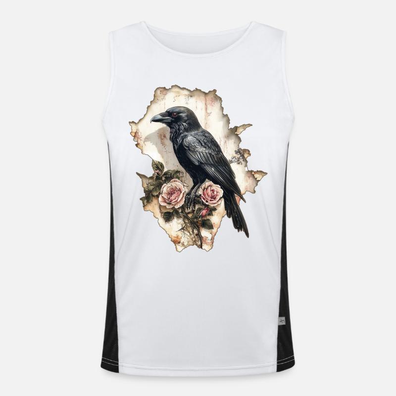 Raven - Men's Functional Contrast Tank Top  - white/black