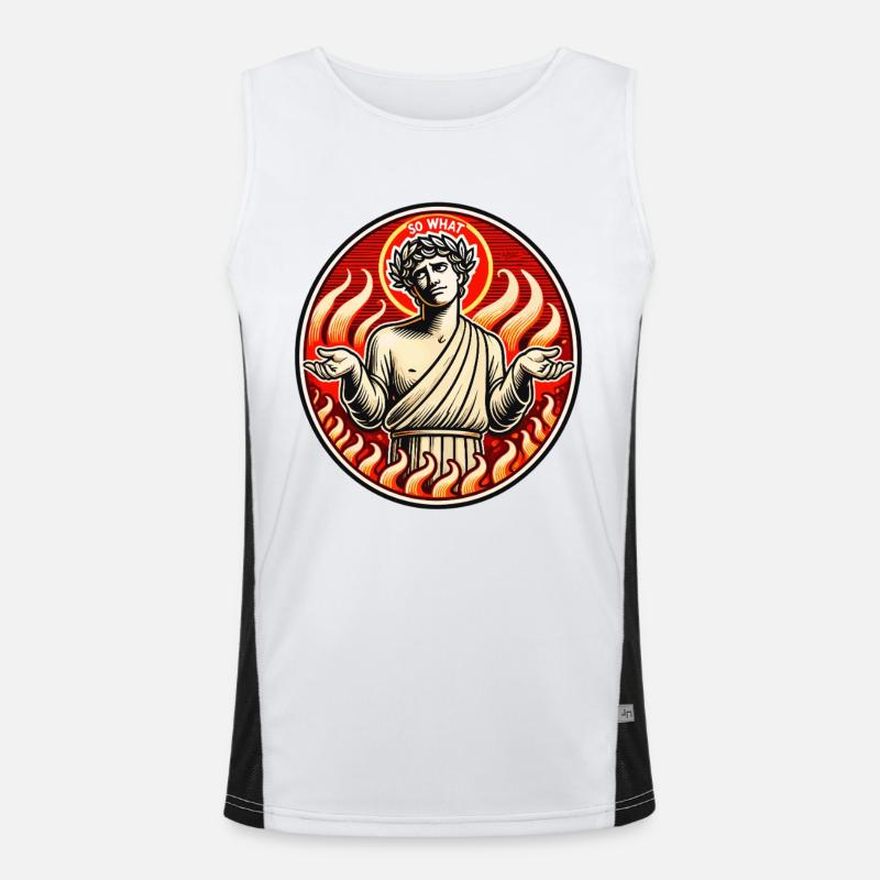 Flamebound Saint Dante Purgatory  Men's Functional Contrast Tank Top 