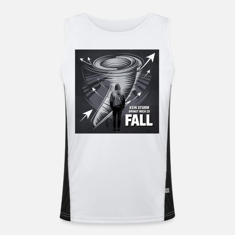 Kein Sturm Bringt Mich Zu Fall Funktionelles Kontrast-Tank Top für Männer 
