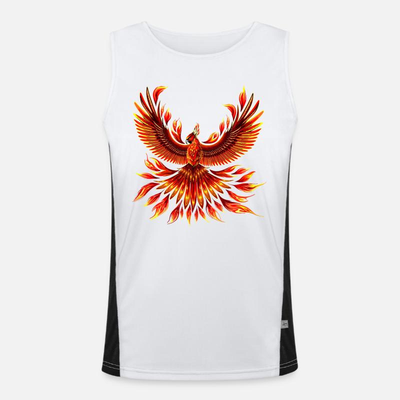 Phoenix Fire Bird - Men's Functional Contrast Tank Top  - white/black