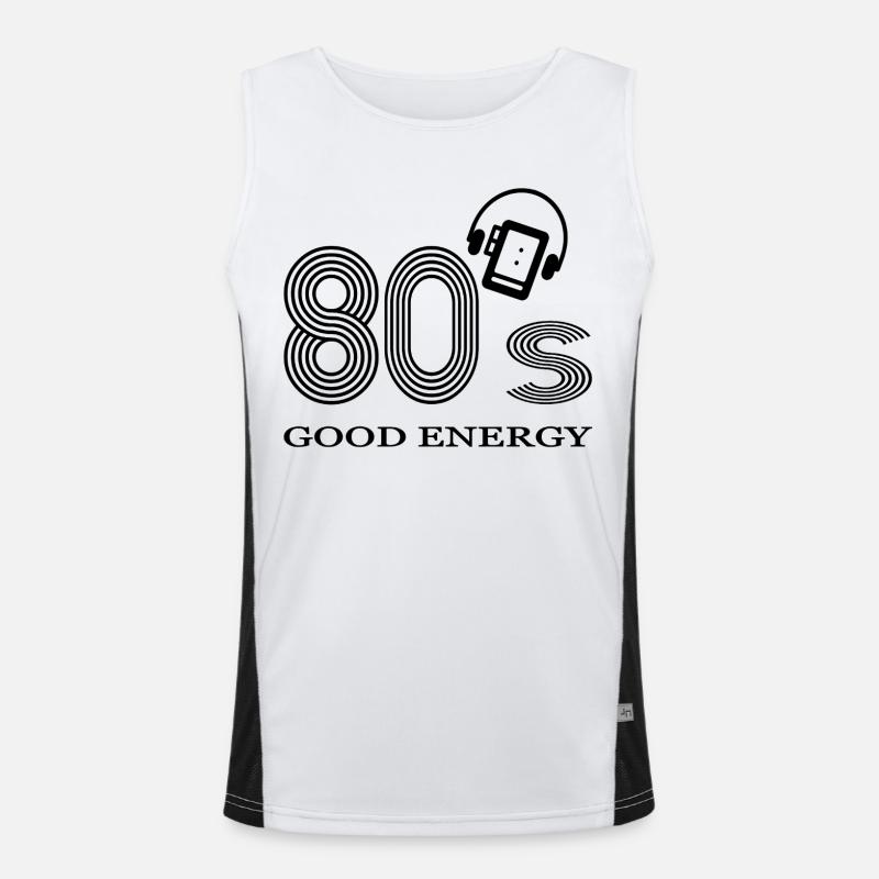 80er Jahre Funktionelles Kontrast-Tank Top für Männer 