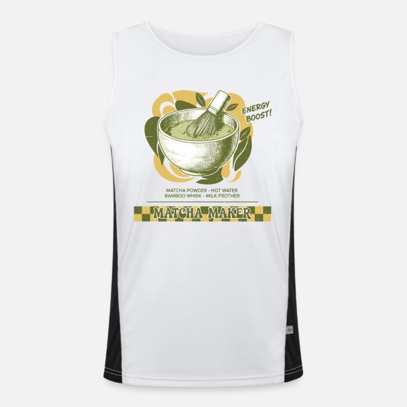 Matcha Maker Energy Boost Matcha Tee Grüner Tee Funktionelles Kontrast-Tank Top für Männer 