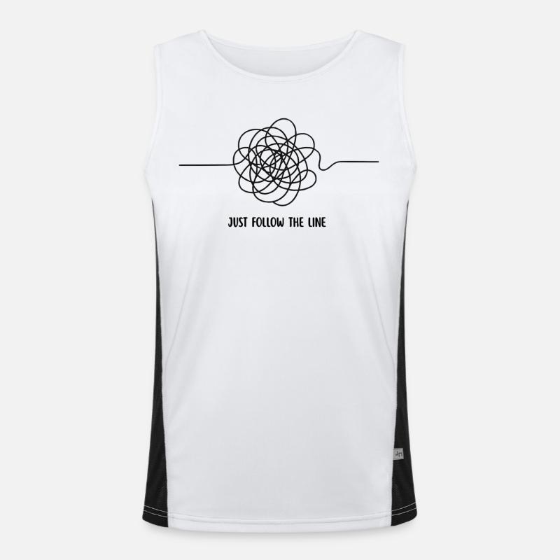 FOLGE EINFACH DER LINIE Funktionelles Kontrast-Tank Top für Männer 