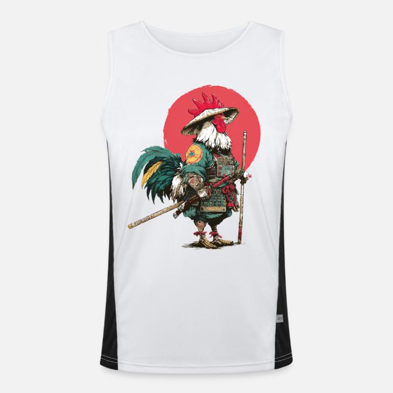Samouraï Coq en armure Débardeur respirant contrasté Homme 