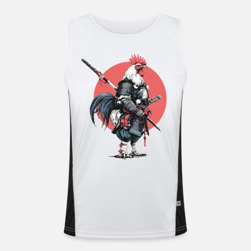 Samouraï Coq en armure Débardeur respirant contrasté Homme 