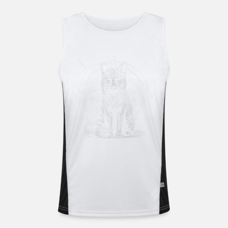 Secret Fox Spirit - Magic Symbol Circles Men's Functional Contrast Tank Top 
