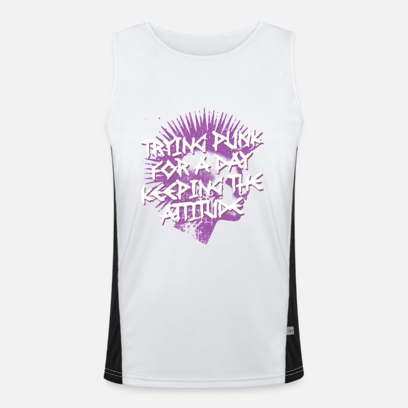 Punk For A Day Funktionelles Kontrast-Tank Top für Männer 