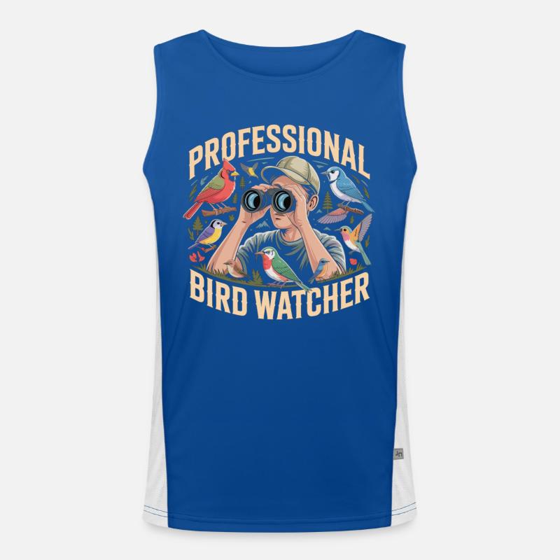 Professional Bird Watcher Birdwatcher Men's Functional Contrast Tank Top 