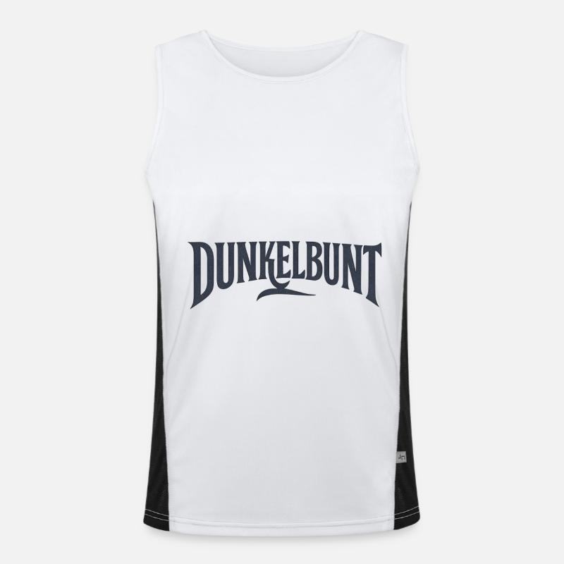 Dunkelbunt Black Edition Funktionelles Kontrast-Tank Top für Männer 