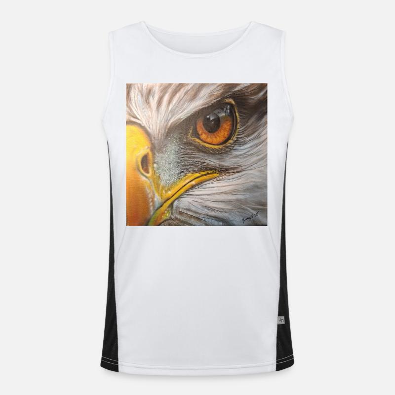 Eagle Eye - Men's Functional Contrast Tank Top  - white/black