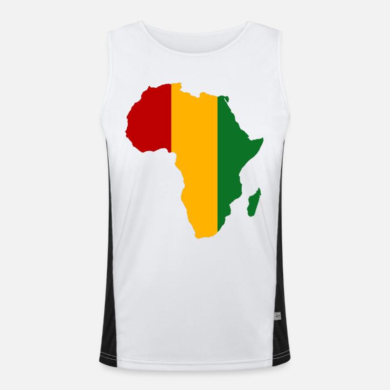 Guiena_Flagge_Afrika Funktionelles Kontrast-Tank Top für Männer 