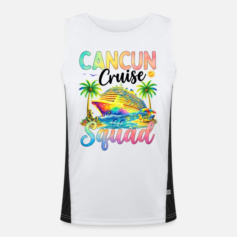 Cancun Cruise Squad Funktionelles Kontrast-Tank Top für Männer 