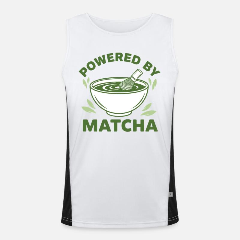 Propulsé par le thé vert matcha Matcha Latte Lover Débardeur respirant contrasté Homme 